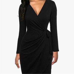 NWT Women’s Berydress 3/4 Sleeve Faux Wrap Dress